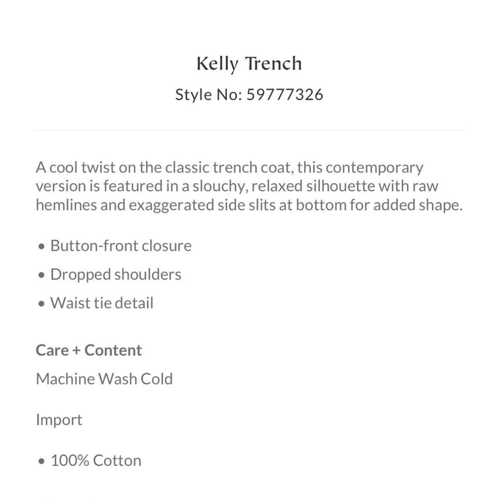 NEW FREE PEOPLE Kelly TRENCH COAT Size M/L Cherry Chai NWT Side Slits Raw Hem - Picture 4 of 5